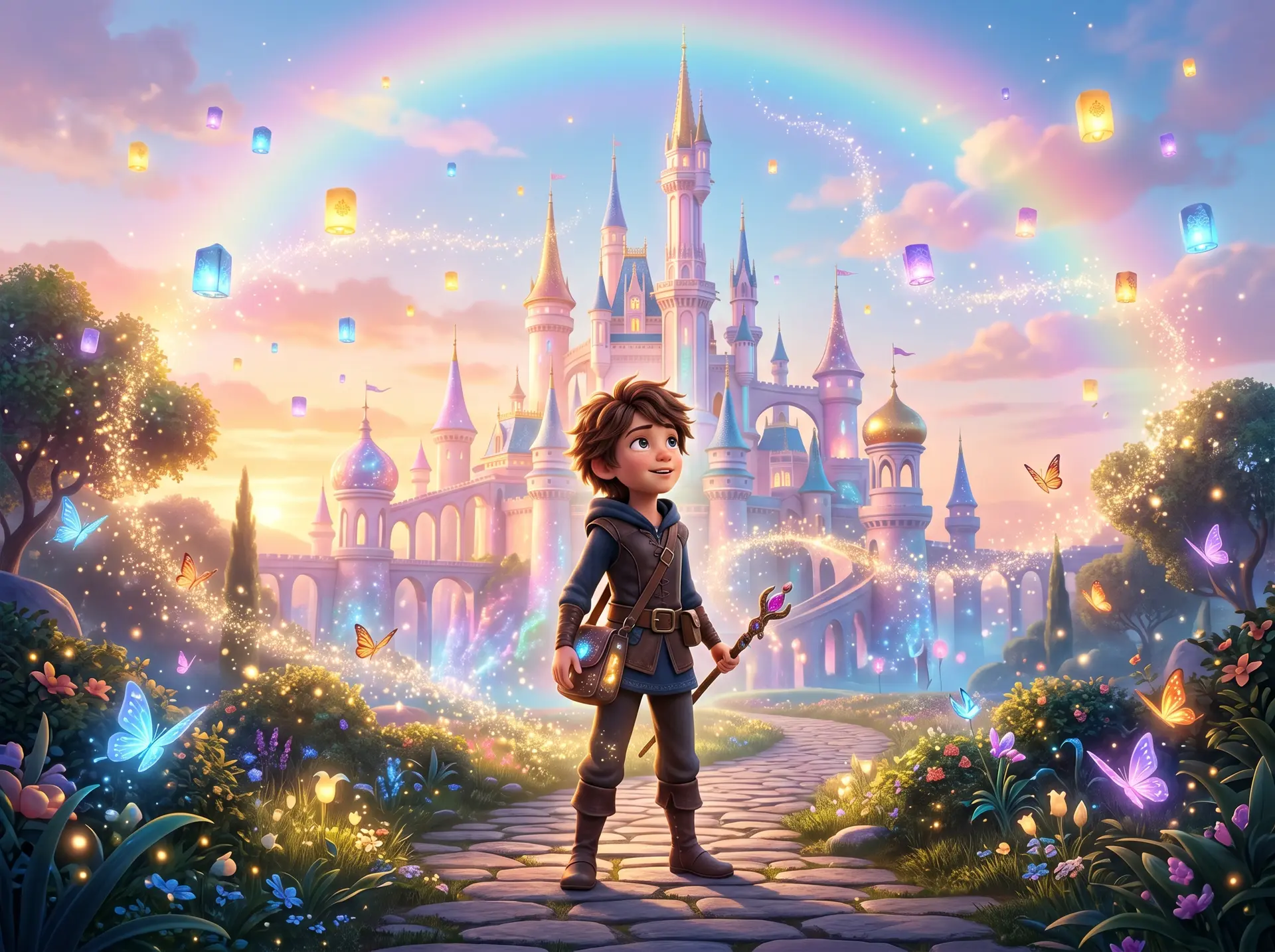 Aventura Reino Mágico de Soul Story Kids: escena animada premium donde tu hijo es el protagonista.