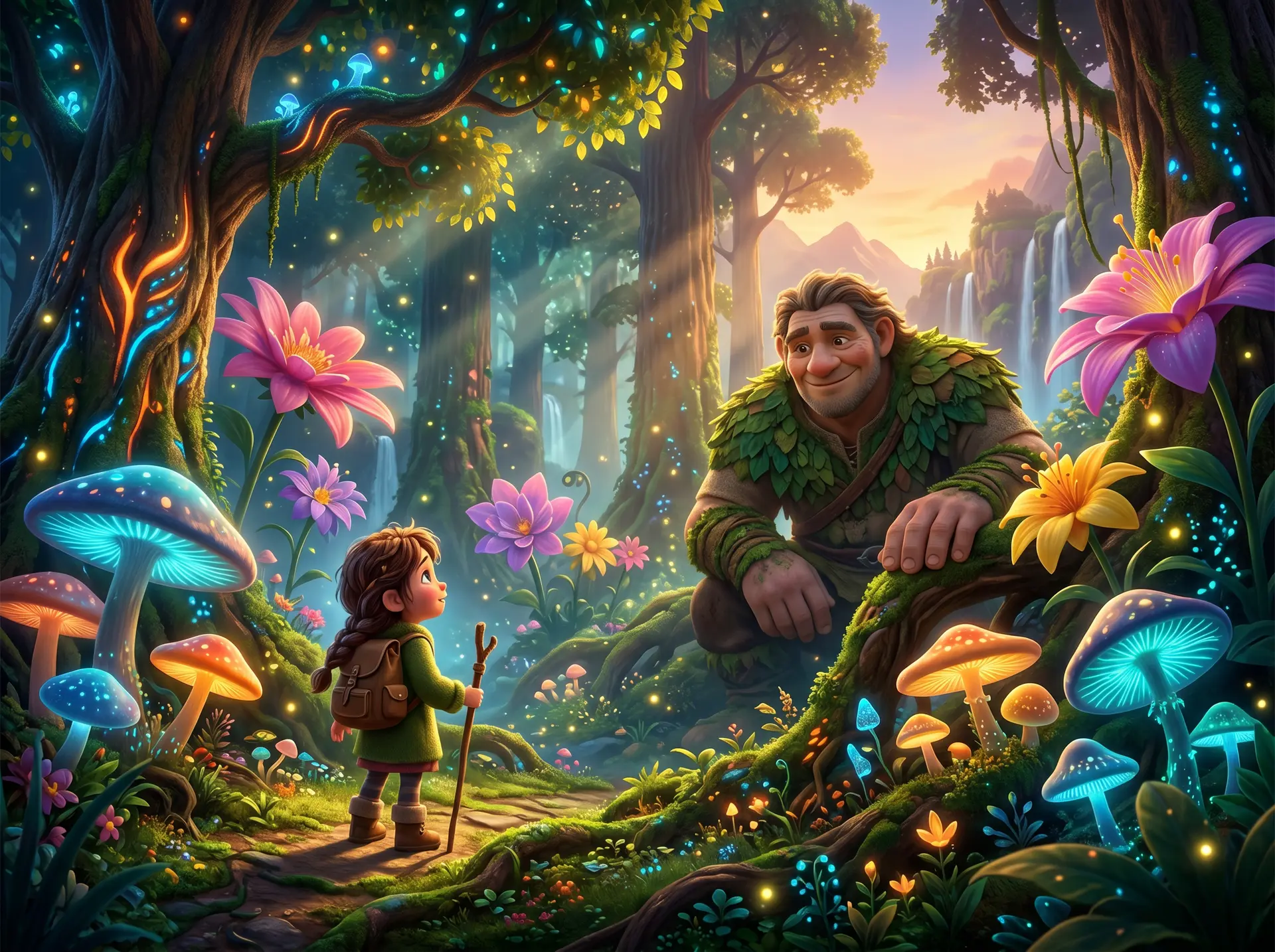 Aventura Tierra de Gigantes de Soul Story Kids: escena animada premium donde tu hijo es el protagonista.
